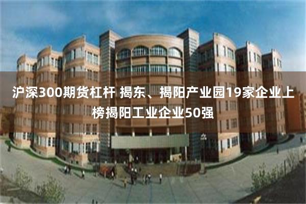 沪深300期货杠杆 揭东、揭阳产业园19家企业上榜揭阳工业企业50强