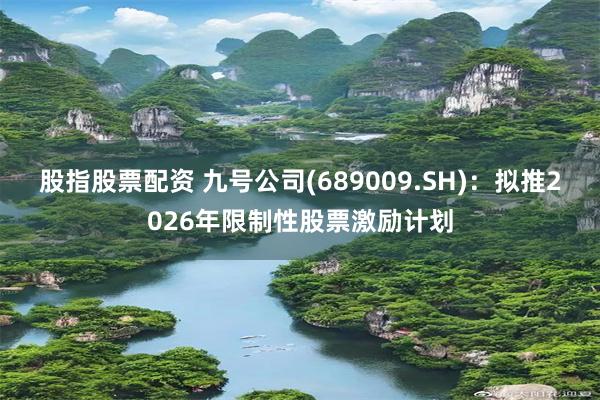 股指股票配资 九号公司(689009.SH):拟推2026年限制性股票激励计划