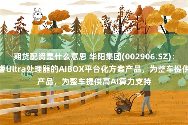 期货配资是什么意思 华阳集团(002906.SZ)：基于英特尔酷睿Ultra处理器的AIBOX平台化方案产品，为整车提供高AI算力支持