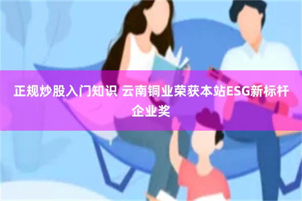 正规炒股入门知识 云南铜业荣获本站ESG新标杆企业奖
