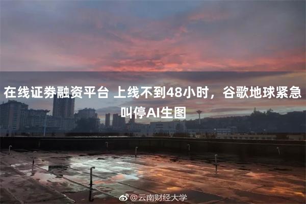 在线证劵融资平台 上线不到48小时，谷歌地球紧急叫停AI生图
