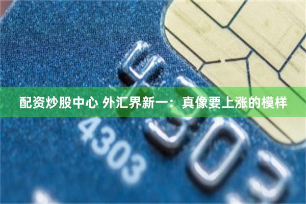 配资炒股中心 外汇界新一:真像要上涨的模样