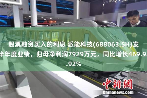 股票融资买入的利息 派能科技(688063.SH)发布半年度业绩，归母净利润7929万元，同比增长469.92%