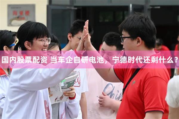 国内股票配资 当车企自研电池，宁德时代还剩什么？