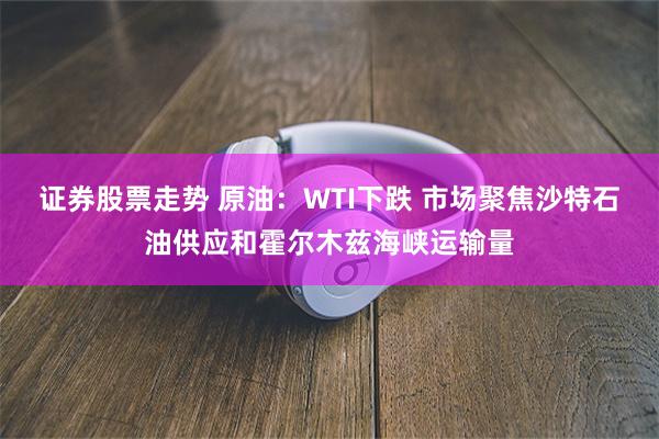 证券股票走势 原油：WTI下跌 市场聚焦沙特石油供应和霍尔木兹海峡运输量