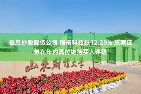 低息炒股配资公司 银禧科技跌12.29% 东莞证券在年内高位维持买入评级